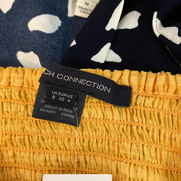 NWT French Connection Tank Womens Sz 4 Yellow Orange Purple Tiered Buttons - Picture 6 of 14